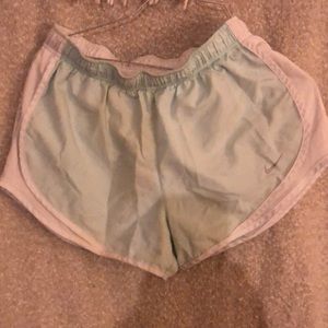 Nike dri fit shorts. Mint green and white